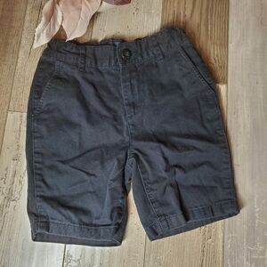 PLACE 100% Cotton Solid Black Size 5 Boys Shorts w/ Adjustable Waist NWOT